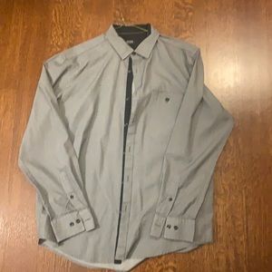 Men’s Alfani button down shirt - gray pattern